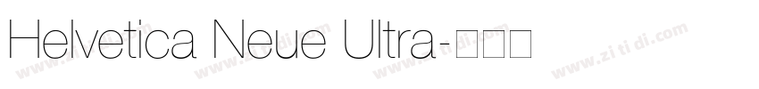 Helvetica Neue Ultra字体转换